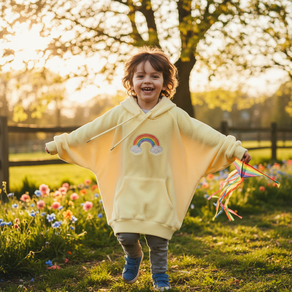 Child wearing Sunshine Squad Hoodie